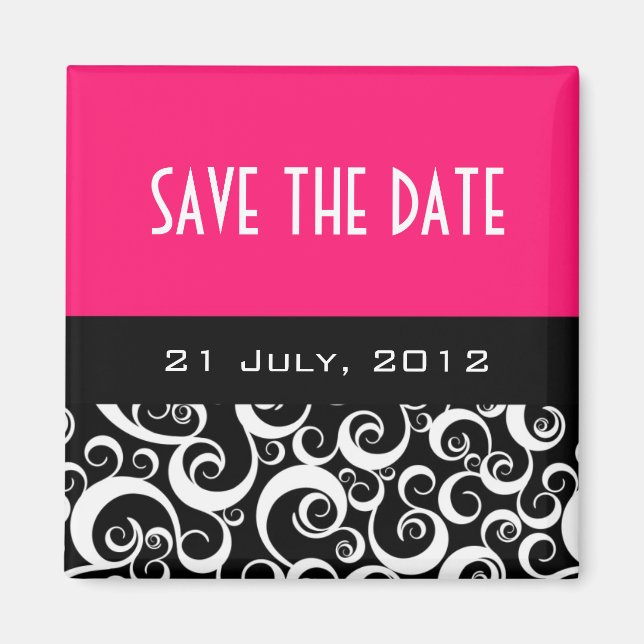 Enregistrer les Magnets de Mariage de date dans le (Devant)