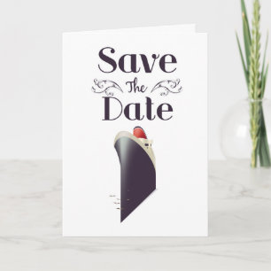 Enregistrer l'invitation nautique Vintage de date