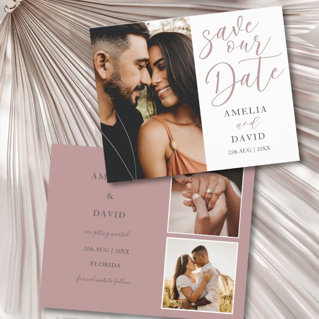 Enregistrer notre date Pink Budget Mariage photo (Créateur téléchargé)