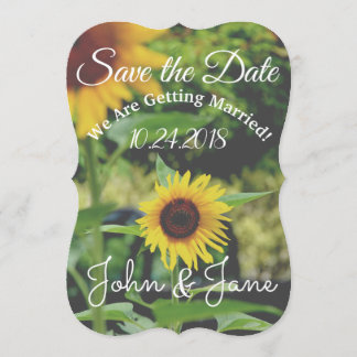 Enregistrez la date Carte de mariage tournesol