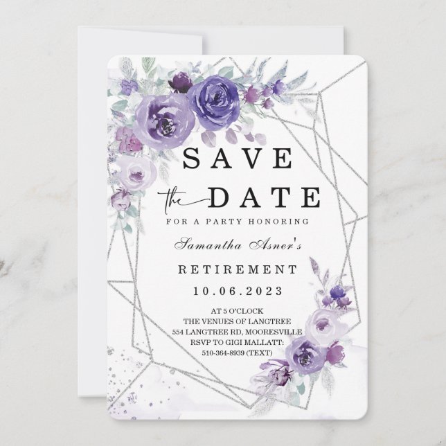 Enregistrez la date  Invitation de retraite (Devant)