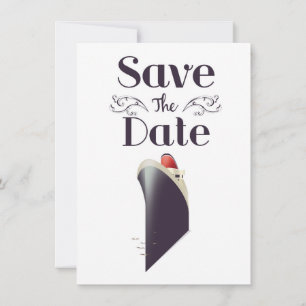 Enregistrez la date invitation vintage nautique