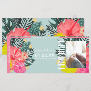 Enregistrez la Destination Ticket Hibiscus Floral