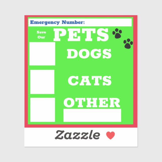 Enregistrez Nos Animaux De Compagnie, Sticker De F (Feuille)