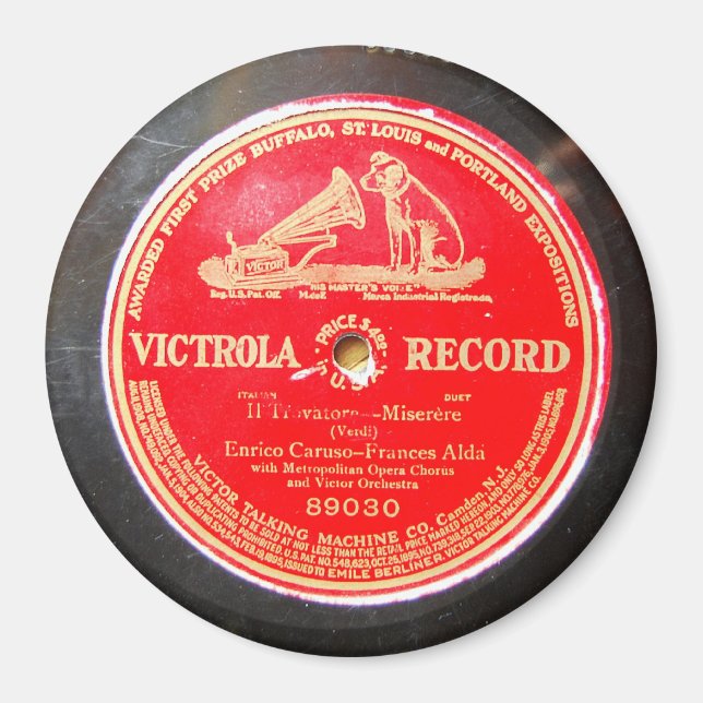 Enrico Caruso Victrola Magnet (Devant)