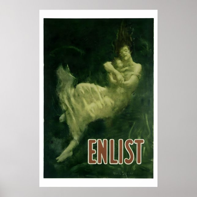 Enrôlez Fred Spear WW1 Affiche Historique Lusitani (Devant)