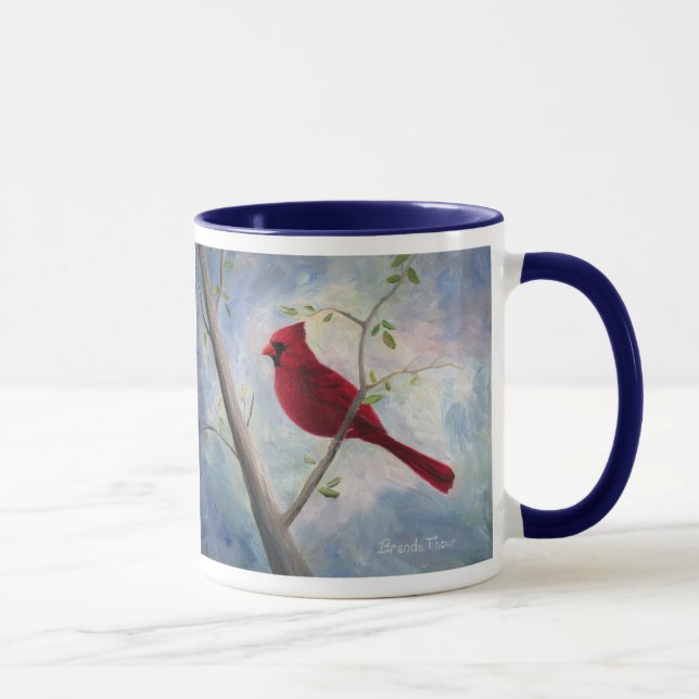 enrouler cardinal autour de tasse (Droite)