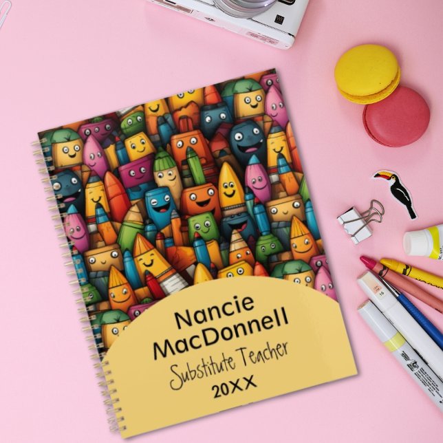 Enseignant amusant Éducation Coloré Motif de stylo (Fun Teacher Education Colorful Cartoon Pen Pattern Planner)