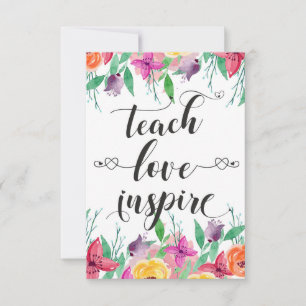 Enseignant Cadeau Enseigner Amour Inspirer Citatio