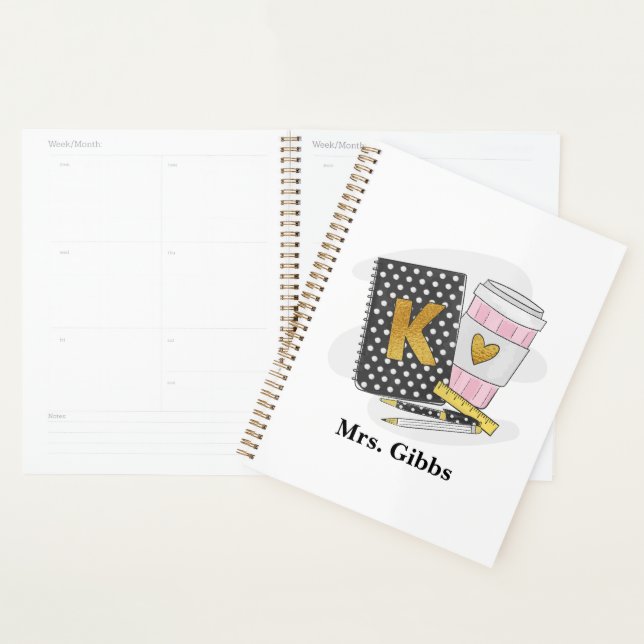 Enseignant de jardin d'enfants personnalisé Carnet (Devant avec enveloppe)
