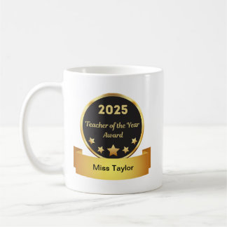 Enseignant de l'année 2025 - Mug Prix Personnalisé
