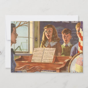 Enseignant de musique vintage Enseigner aux élèves