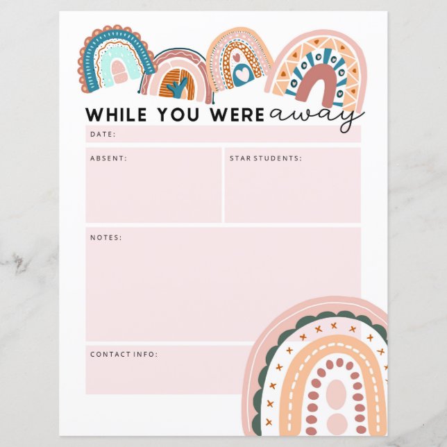 Enseignant De Substitut Arc-En-Ciel Pendant Que Vo (Devant)