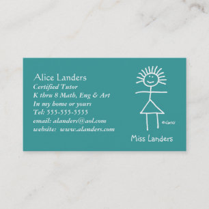 Enseignant du tuteur élémentaire Carte de visite s