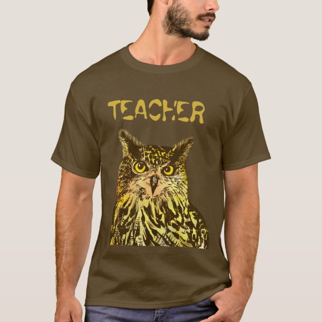 Enseignant, hibou aigle T-shirt (Devant)
