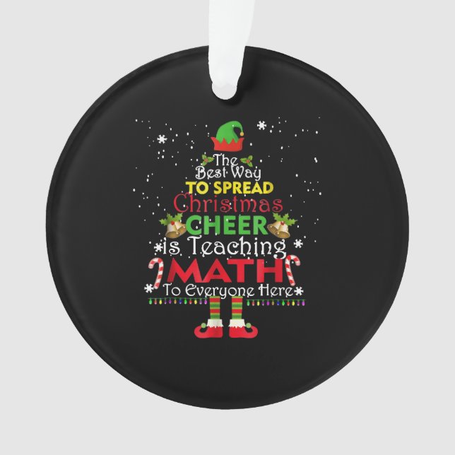 Enseignant Math Noël Chemise Elfe Noël Cheval (devant)