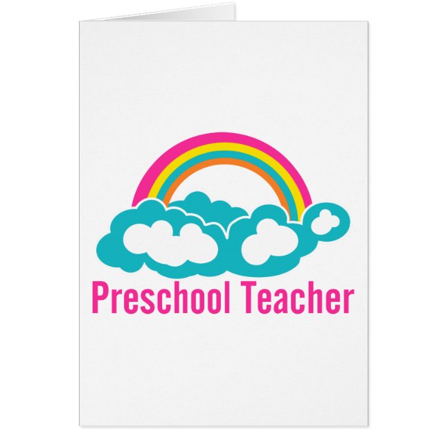 Enseignant préscolaire Rainbow Cloud (Devant)