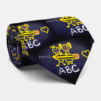 Enseignant Principal Cravate De Chalkboard ABC