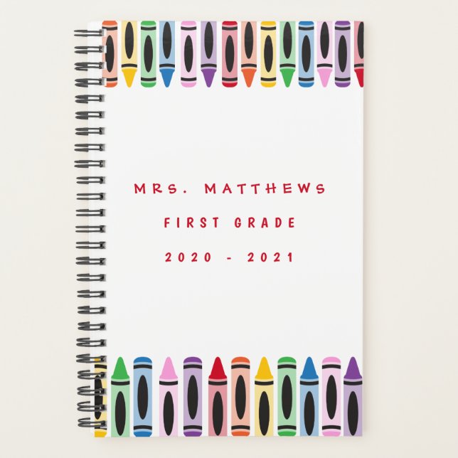 Enseignant Retour à l'école Couleur mignonne Crayo