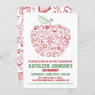 Enseignants Apple Retraite Party Invitation