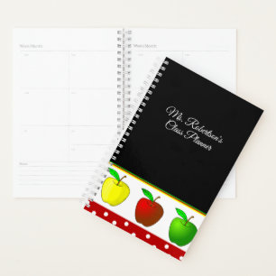 Enseignants Pommes colorées Planificateur quotidie