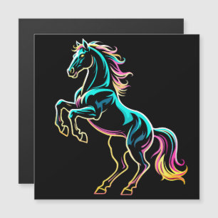 Enseigne au néon Cheval Style Rétro Glitch
