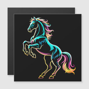 Enseigne au néon Cheval Style Rétro Glitch