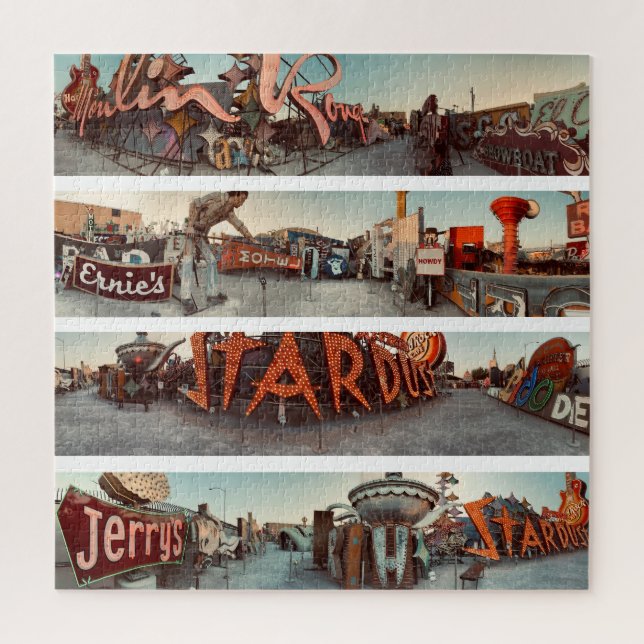 Enseigne au néon Puzzle Las Vegas Square (Vertical)