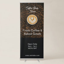 Enseigne bannière de café | Bannière d'ouverture d