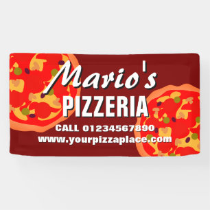 Enseigne bannière de restaurant pizza pour pizzeri