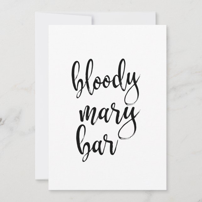 Enseigne de bar Bloody Mary abordable en calligrap (Devant)