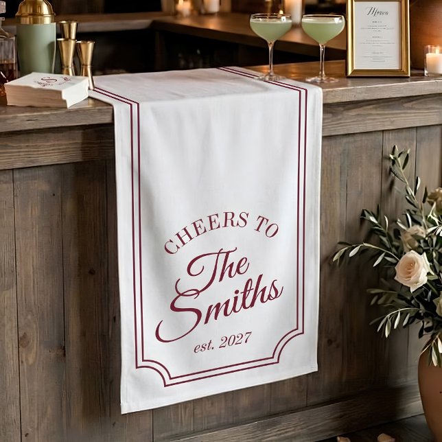 Enseigne de bar de mariage script Bannière de nom  (Créateur téléchargé)