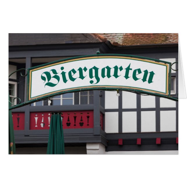 Enseigne de biergarten, Allemagne (Devant horizontal)