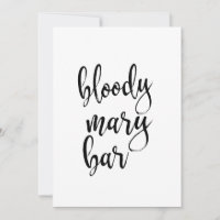 Enseigne de calligraphie abordable pour bar Bloody