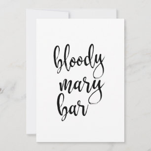 Enseigne de calligraphie abordable pour bar Bloody