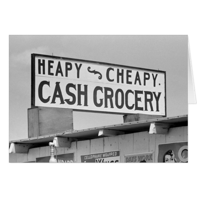 Enseigne de magasin d'alimentation, 1939 (Devant horizontal)