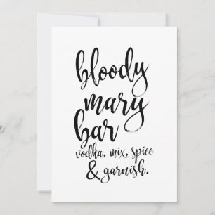 Enseigne de mariage abordable Bloody Mary Bar