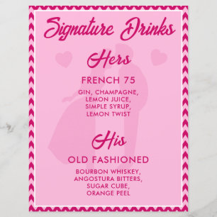 Enseigne de mariage pour boissons signatures moder