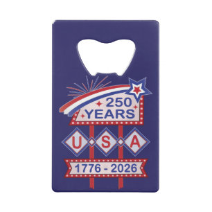 Enseigne de marquise rétro USA 250e anniversaire 1