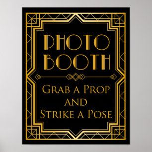 Enseigne de Photomaton de Mariage Art Déco Gatsb