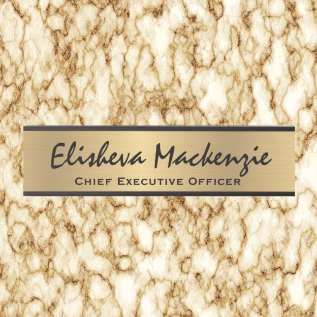 Enseigne de porte de bureau en or faux Plaque de n (Créateur téléchargé)