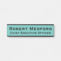 Enseigne de porte suspendue bleue moderne plaque n