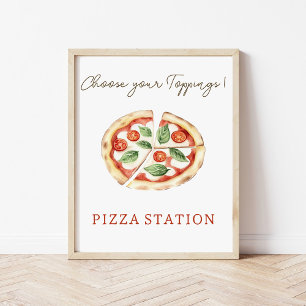 Enseigne de table personnalisée Pizza Station