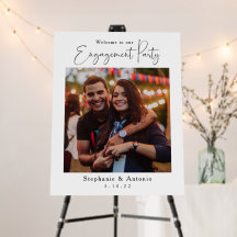 Enseigne élégante de 22x28 pour fête de fiançaille