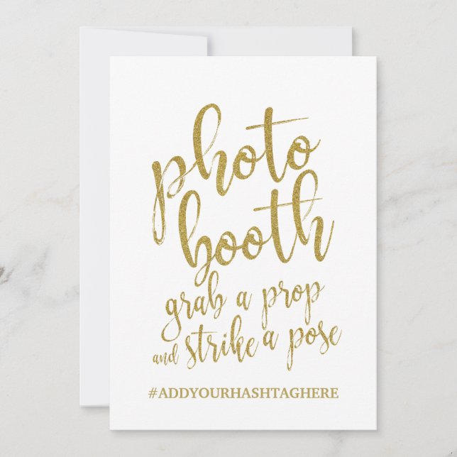 Enseigne Pailletée Or Pas Chère pour Photomaton (Devant)