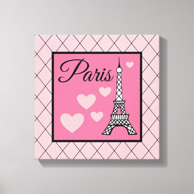 Enseigne Paris Rose Art Mural (Recto)