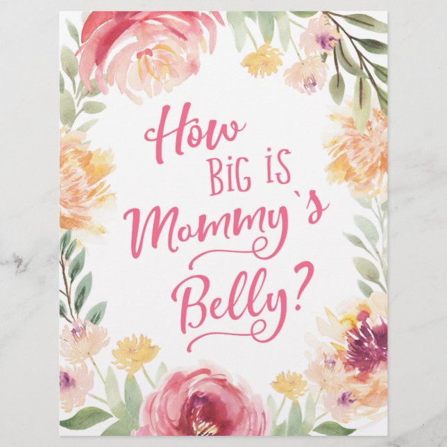 ENSEIGNE Quelle est la taille du ventre de Maman ? (Devant)