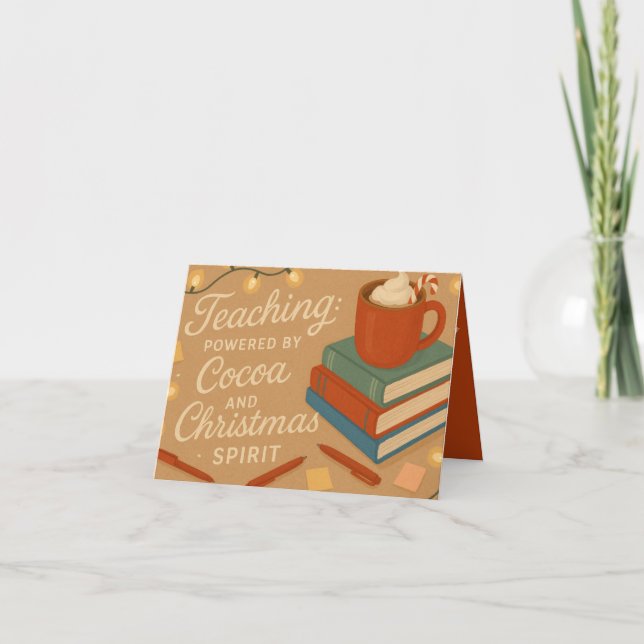Enseignement alimenté par Cocoa | Carte de Noël po (Devant)