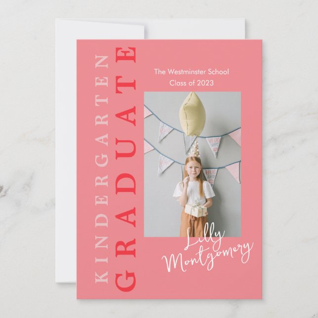 Enseignement de la maternelle Carte d'invitation 5 (Devant)