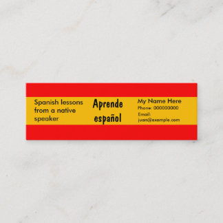 Enseignement de l'espagnol — Cartes publicitaires